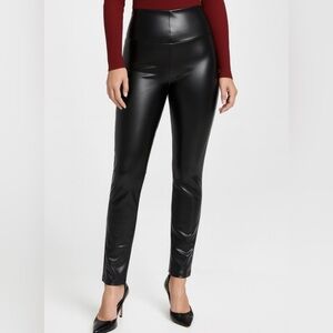 Sleek Black Leatherette Leggings